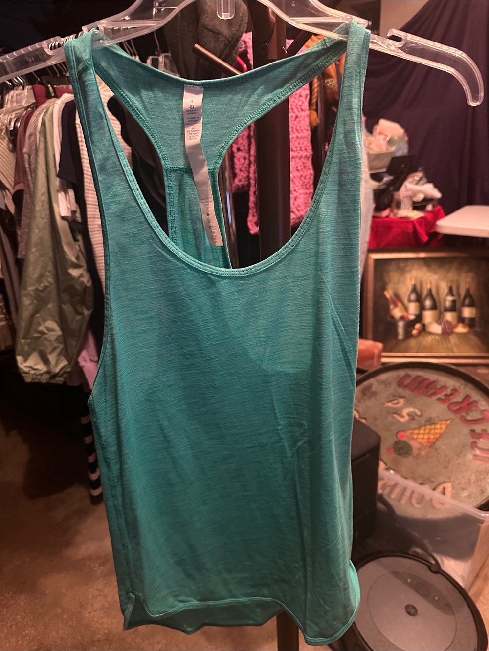 lululemon athletica Teal Racerback Tank Top
